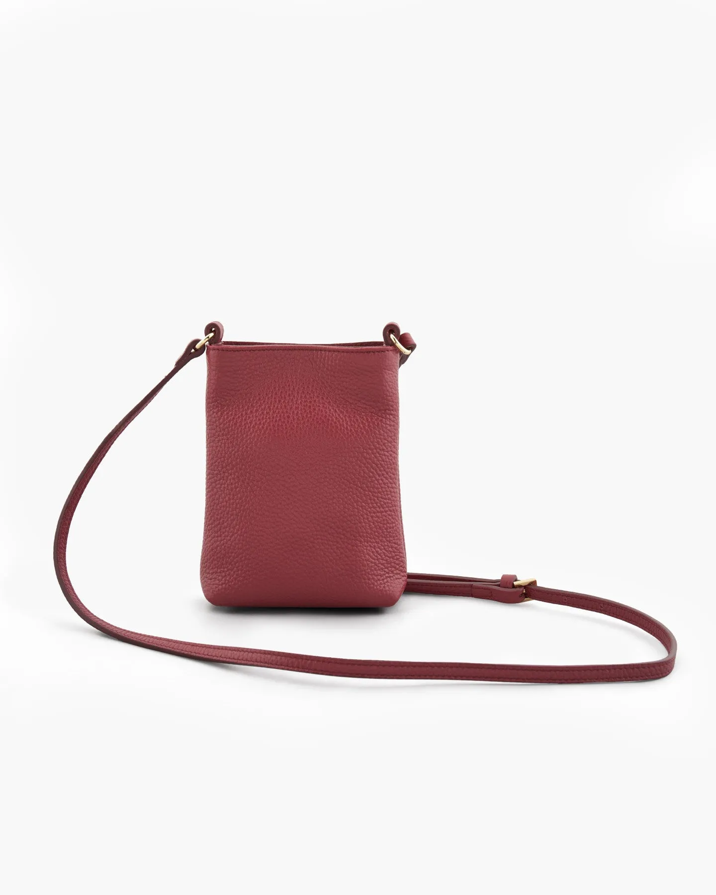 Italian Pebbled Leather Phone Crossbody