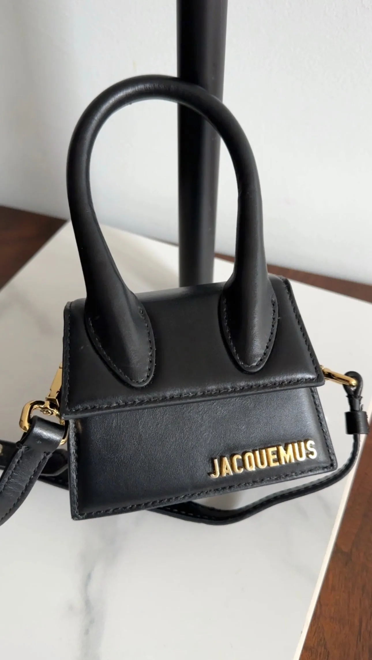 Jacquemus Le Chiquito Mini Black Leather Micro Bag