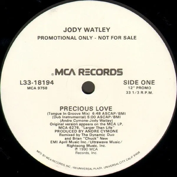 Jody Watley - Precious Love (12", Promo) (VG )