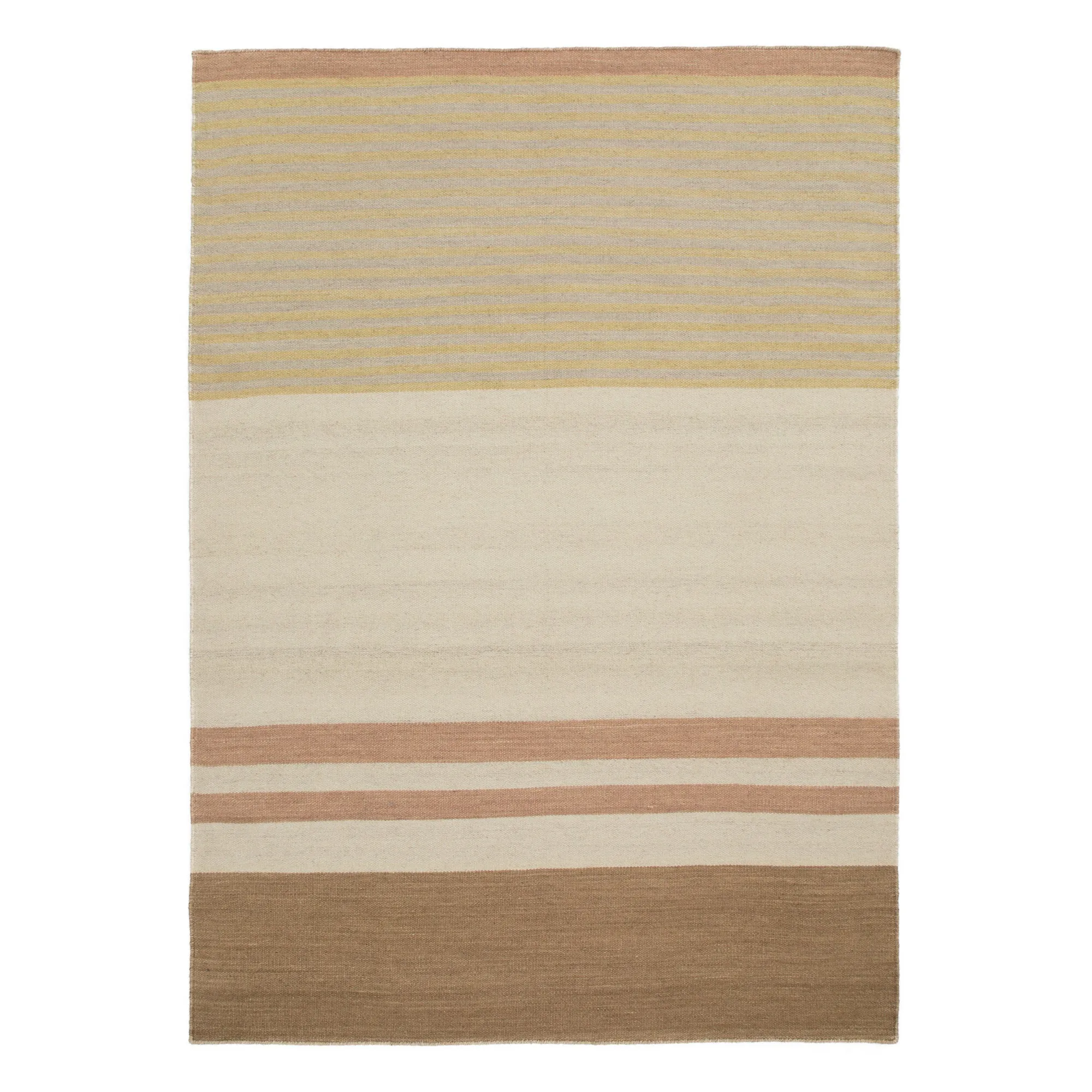 Kalan Wool Rug [Natural white & Terracotta & Clay]
