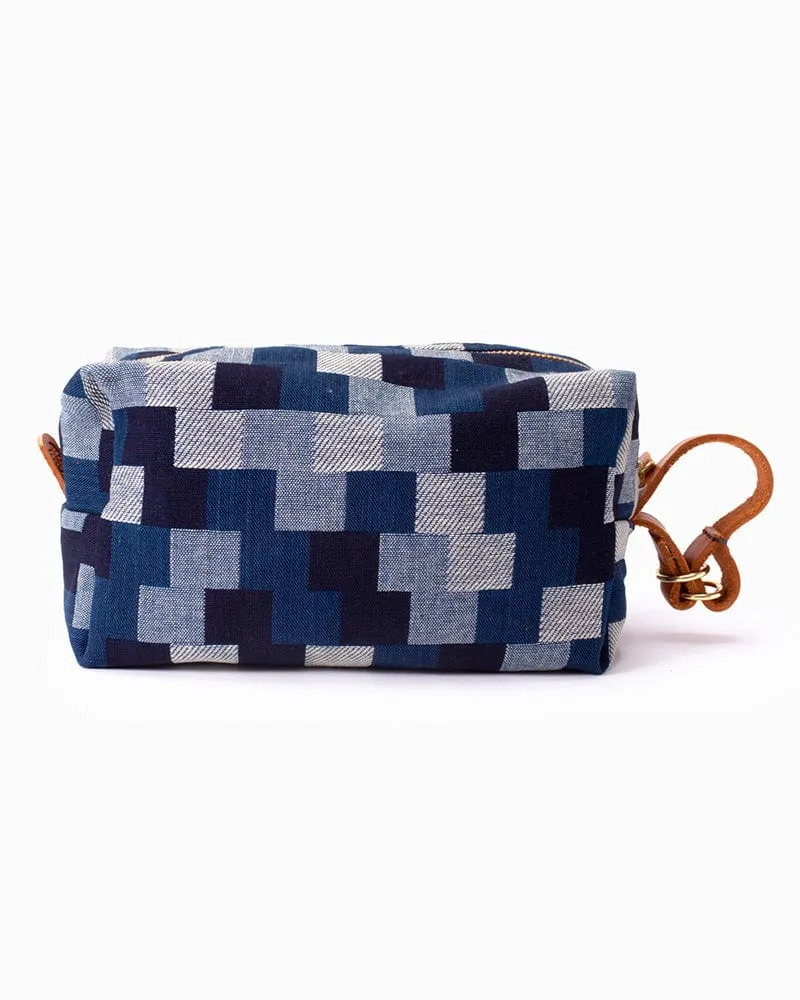 Kiriko Original Dopp Kit, Shades of Blue Patchwork