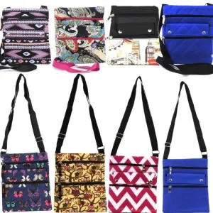 large cross body bag - assorted prints Case of 48