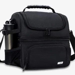 Large Insulated Lunch Bag Cooler Tote Dual Compartment