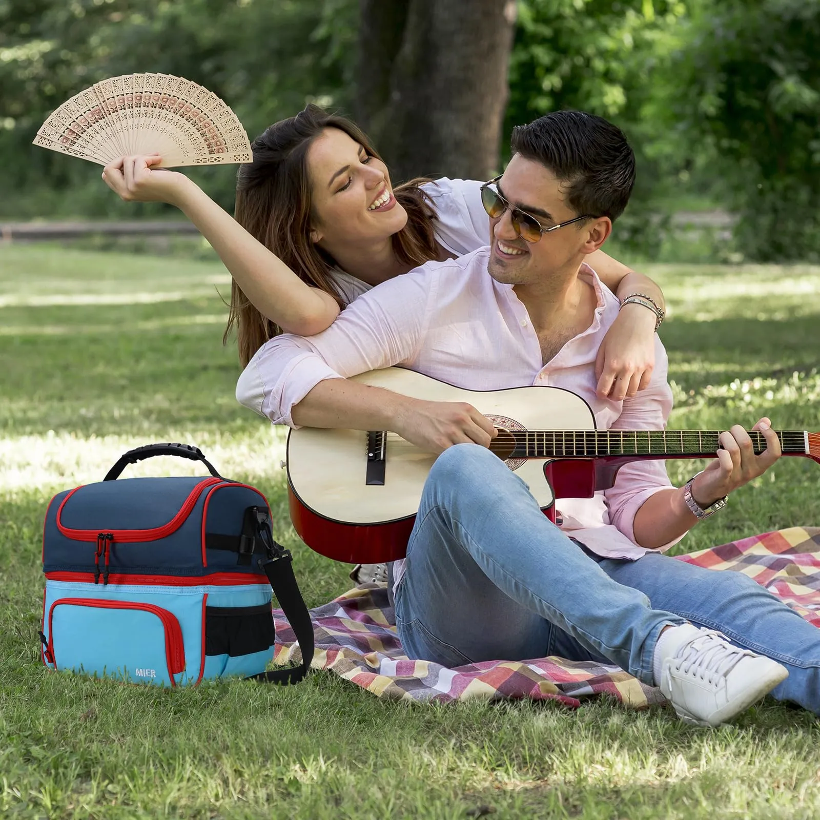 Large Insulated Lunch Bag Cooler Tote Dual Compartment