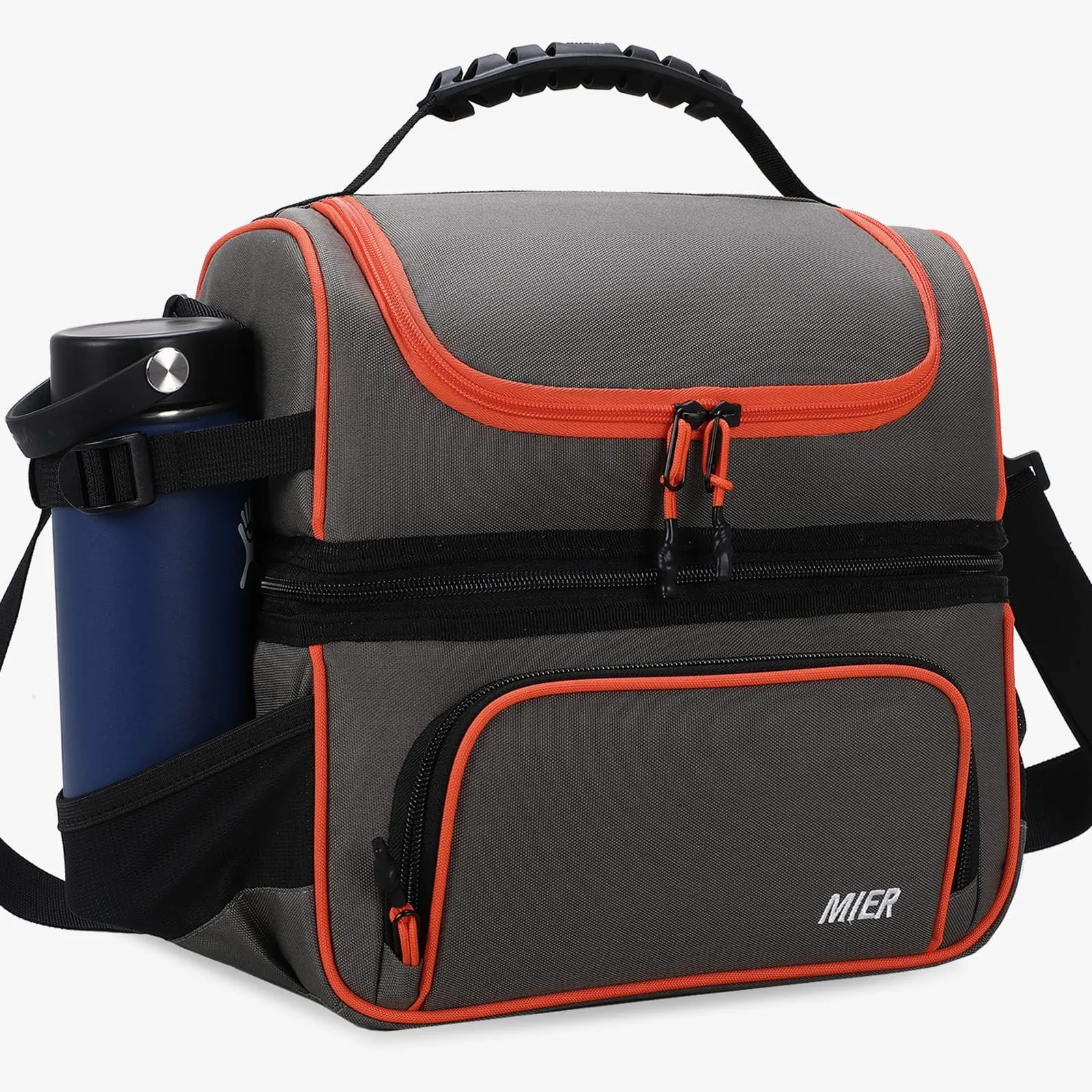 Large Insulated Lunch Bag Cooler Tote Dual Compartment