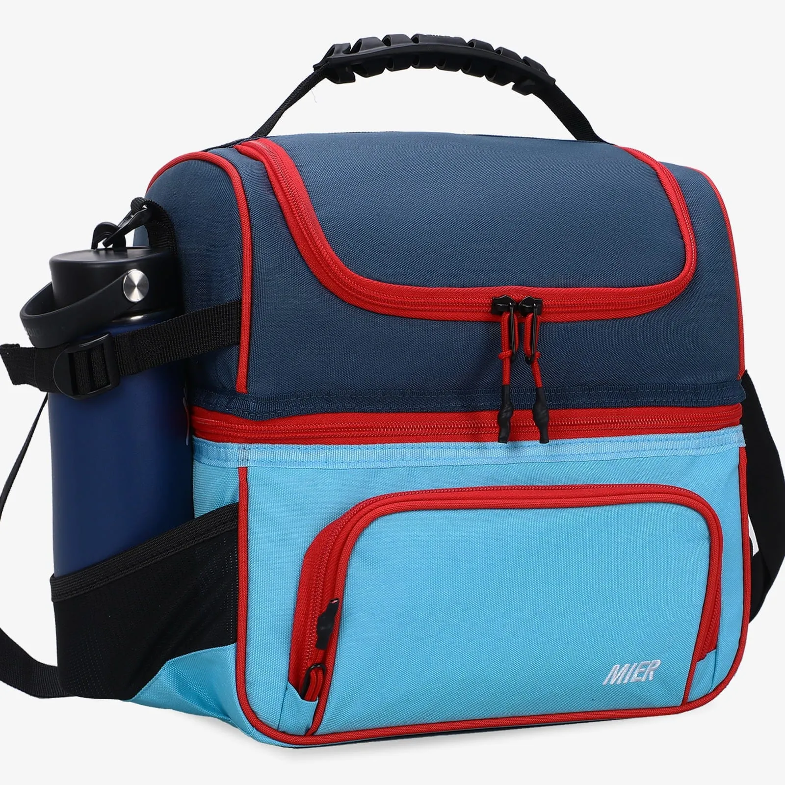 Large Insulated Lunch Bag Cooler Tote Dual Compartment
