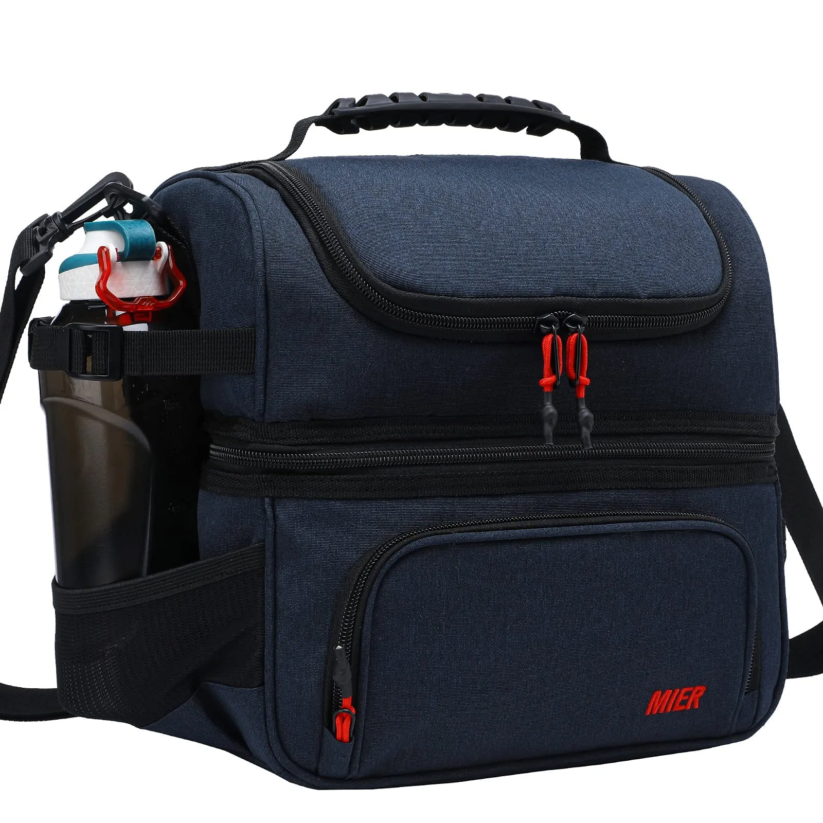 Large Insulated Lunch Bag Cooler Tote Dual Compartment