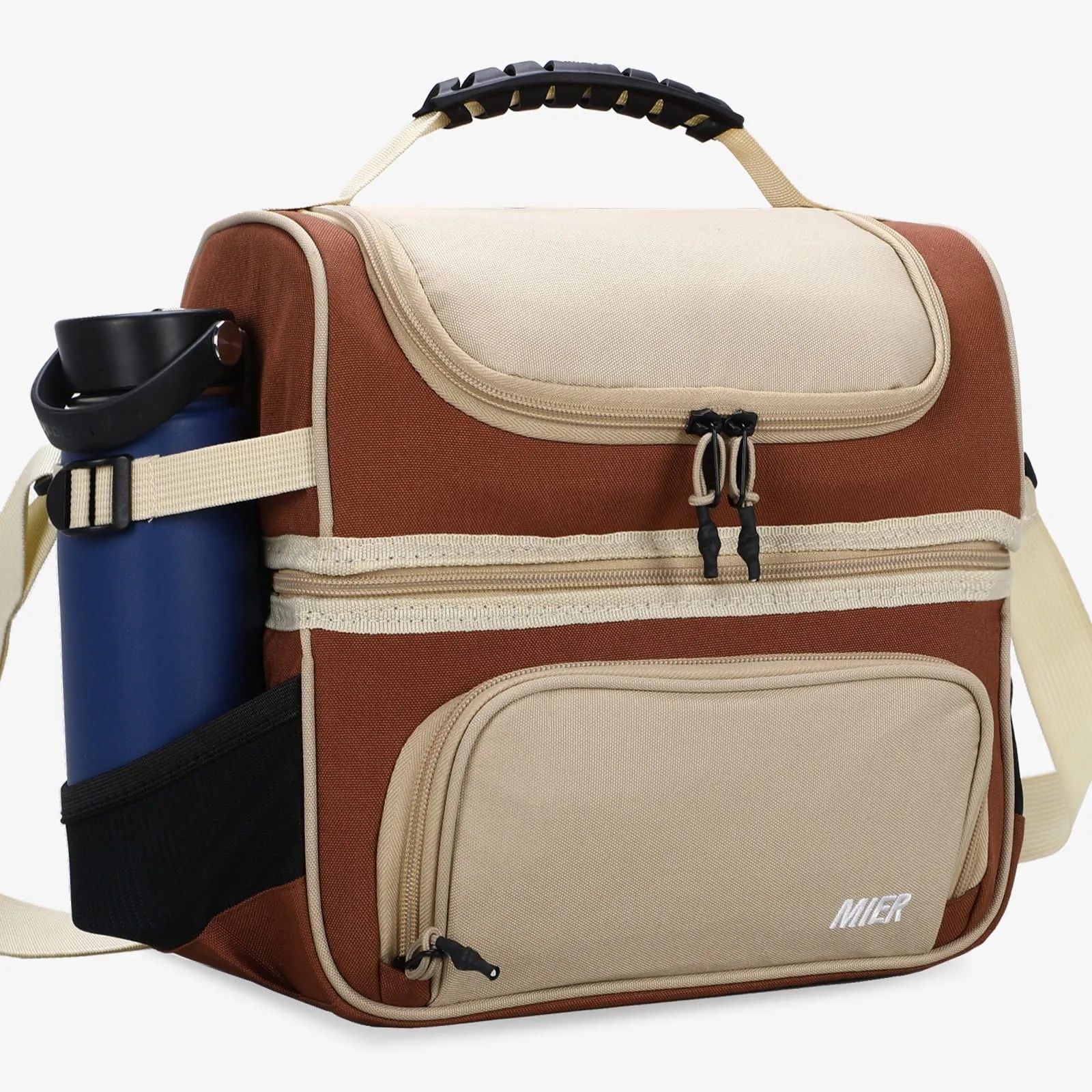 Large Insulated Lunch Bag Cooler Tote Dual Compartment