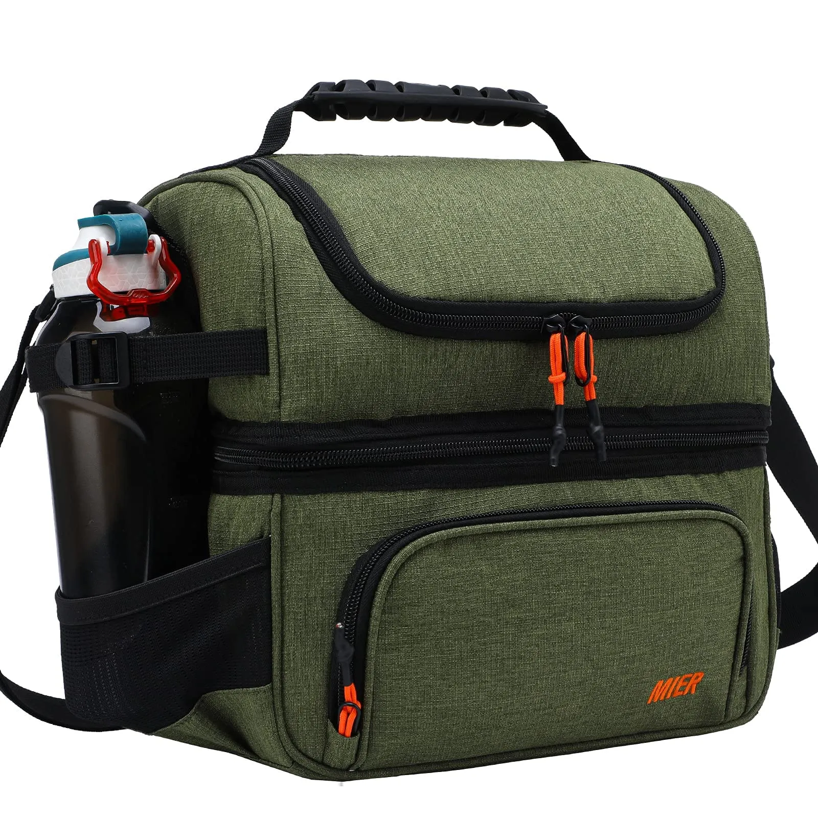 Large Insulated Lunch Bag Cooler Tote Dual Compartment