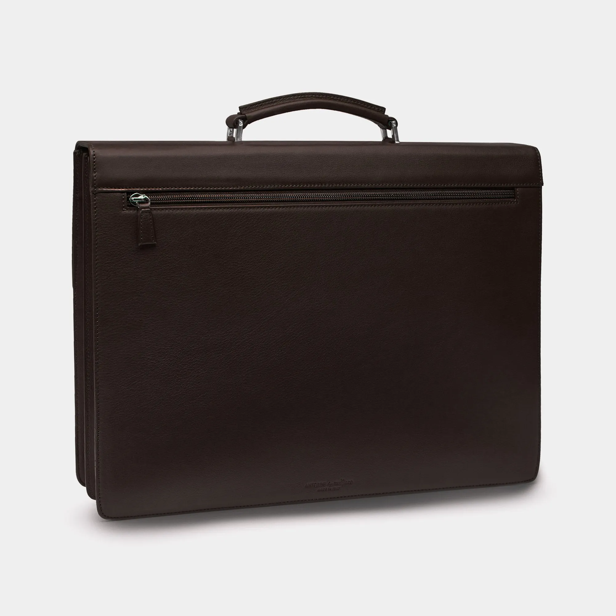 Leather Briefcase in Brown - Outlet