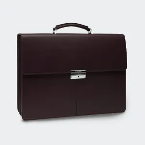 Leather Briefcase in Brown - Outlet