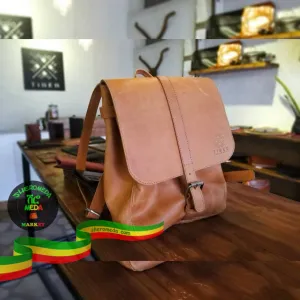 Leather clear brown bag