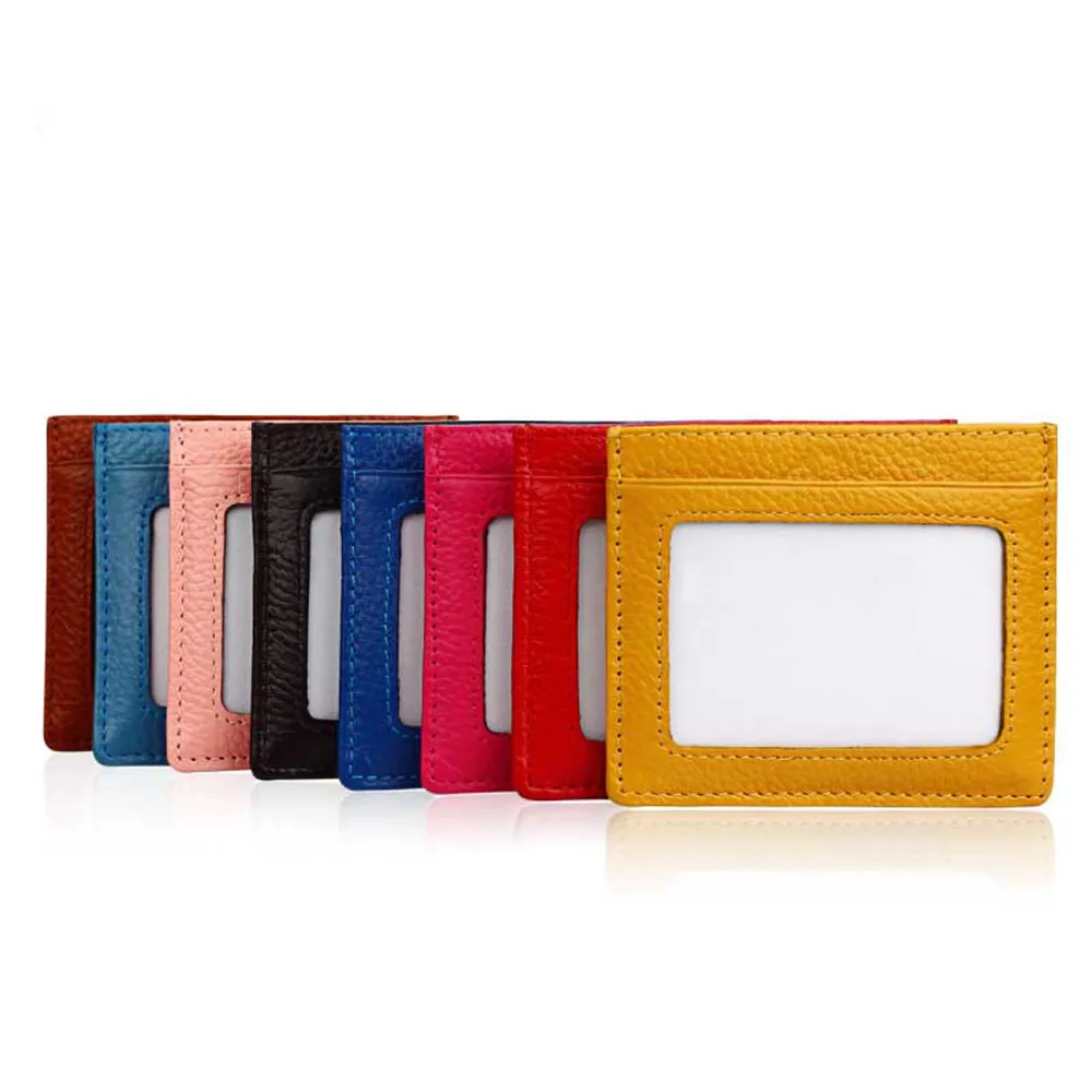 Leather Multi Card with Window Cassette Wallet ID Card Cover