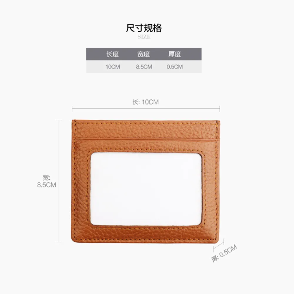 Leather Multi Card with Window Cassette Wallet ID Card Cover