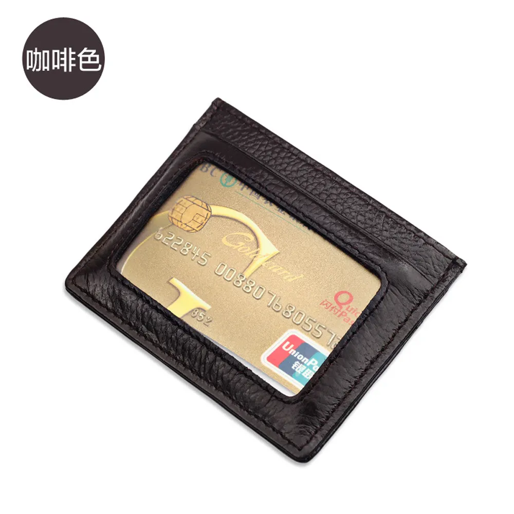 Leather Multi Card with Window Cassette Wallet ID Card Cover