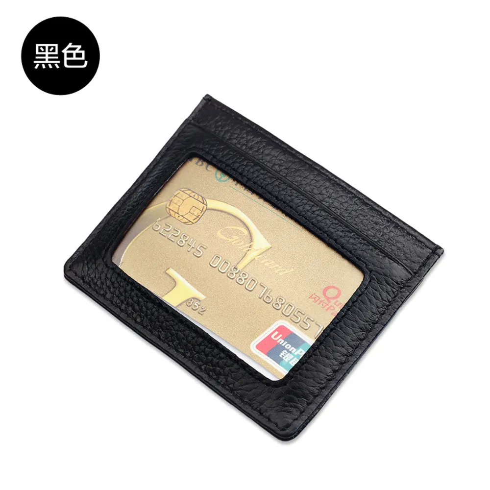 Leather Multi Card with Window Cassette Wallet ID Card Cover