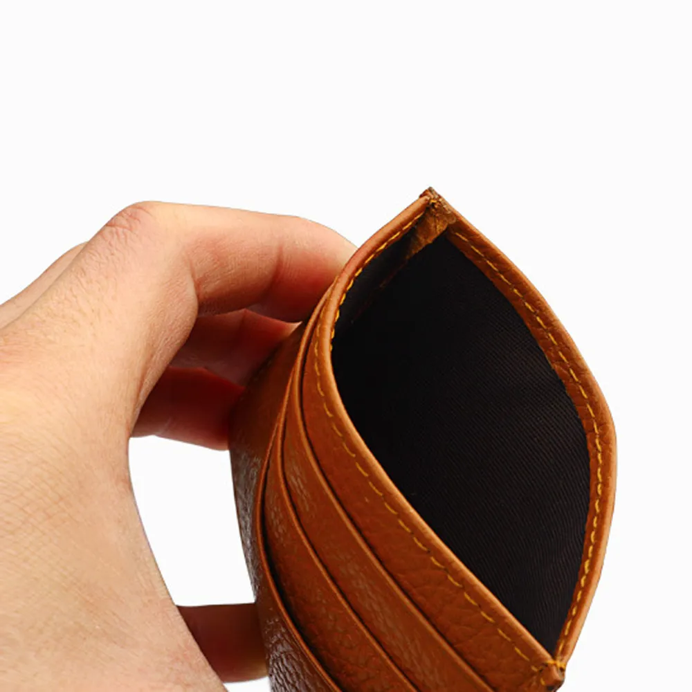 Leather Multi Card with Window Cassette Wallet ID Card Cover
