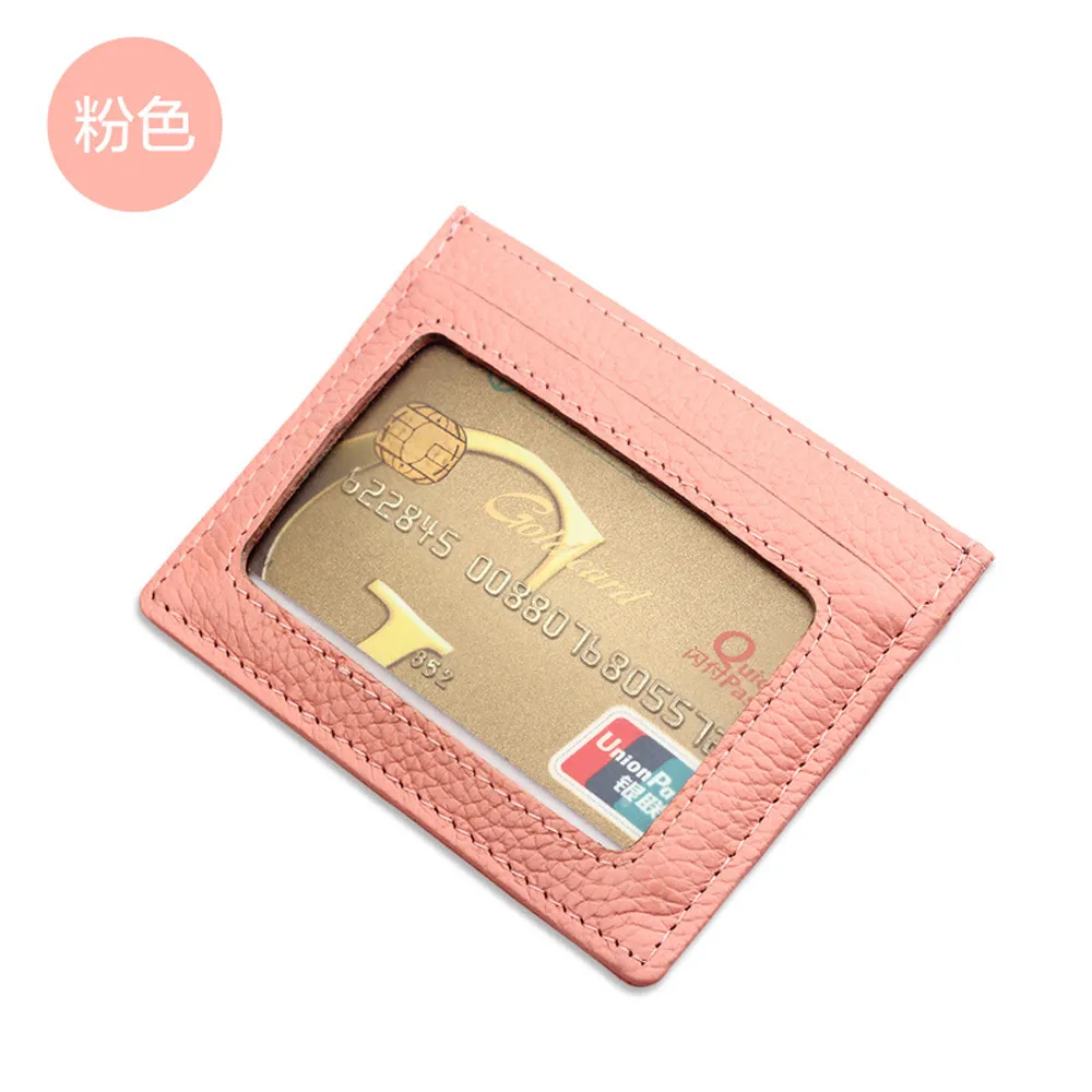 Leather Multi Card with Window Cassette Wallet ID Card Cover