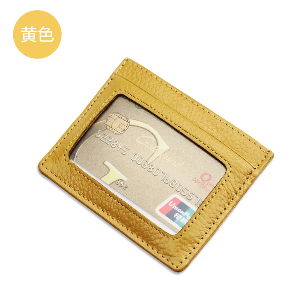 Leather Multi Card with Window Cassette Wallet ID Card Cover