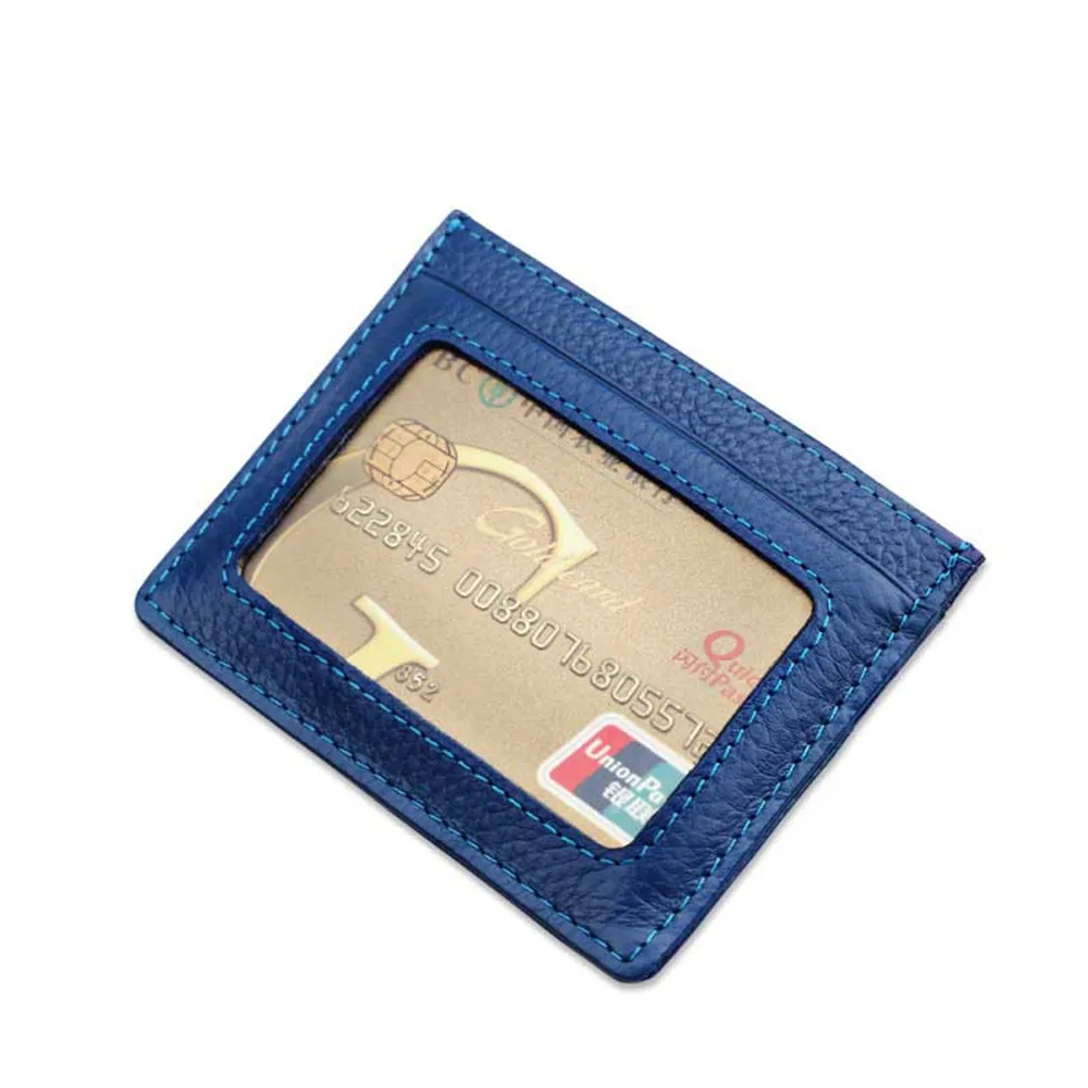 Leather Multi Card with Window Cassette Wallet ID Card Cover