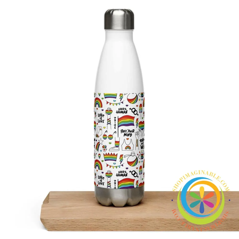 LGBTQ Pride Stainless Steel Water Bottle