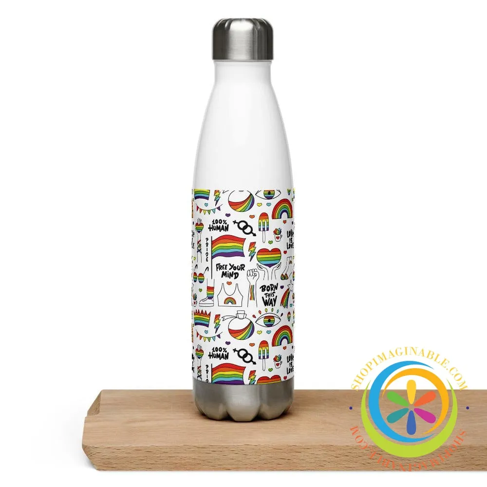 LGBTQ Pride Stainless Steel Water Bottle