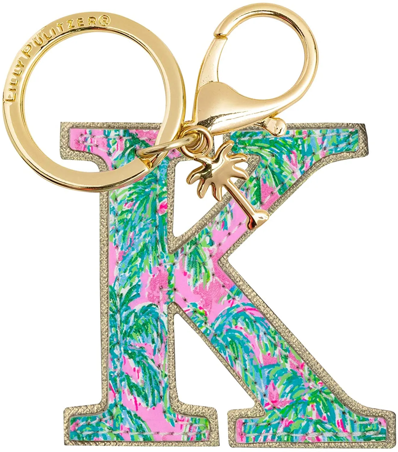 Lilly Pulitzer Leather Initial Keychain - K