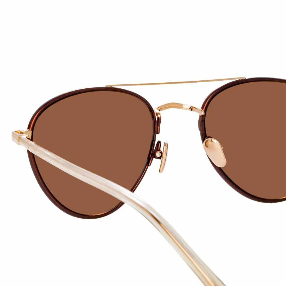 Linda Farrow Brodie C5 Aviator Sunglasses