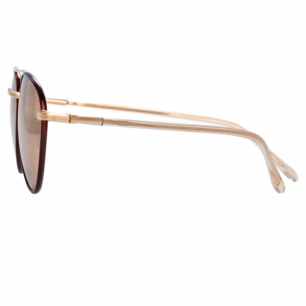 Linda Farrow Brodie C5 Aviator Sunglasses