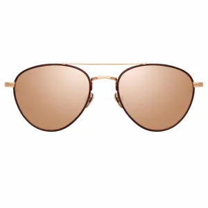 Linda Farrow Brodie C5 Aviator Sunglasses