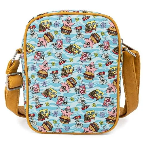 Loungefly x Nickelodeon SpongeBob SquarePants Gang All Over Print Passport Bag