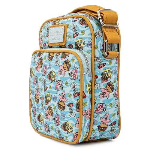 Loungefly x Nickelodeon SpongeBob SquarePants Gang All Over Print Passport Bag