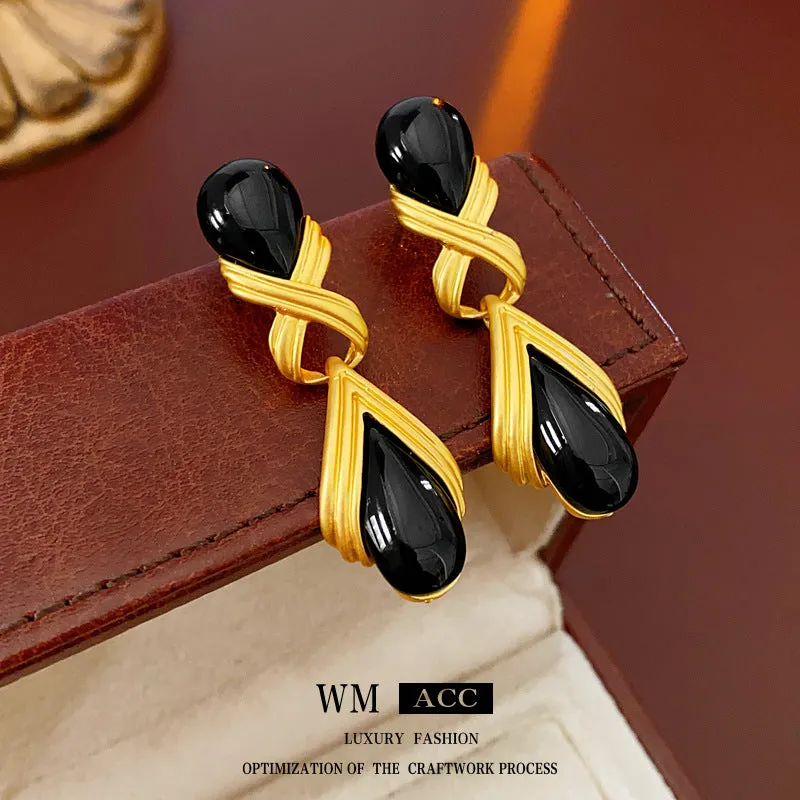 Luxurious Droplet Droplet Geometric Plastic Electroplating Earrings
