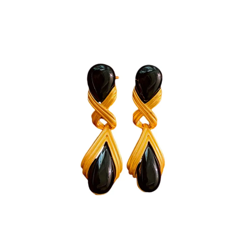 Luxurious Droplet Droplet Geometric Plastic Electroplating Earrings