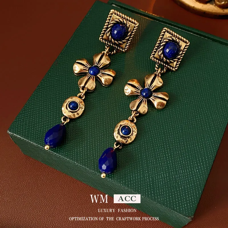 Luxurious Flower Flower Alloy Handmade Earrings