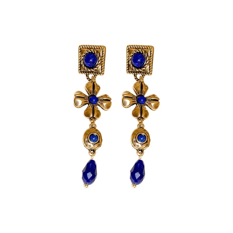 Luxurious Flower Flower Alloy Handmade Earrings