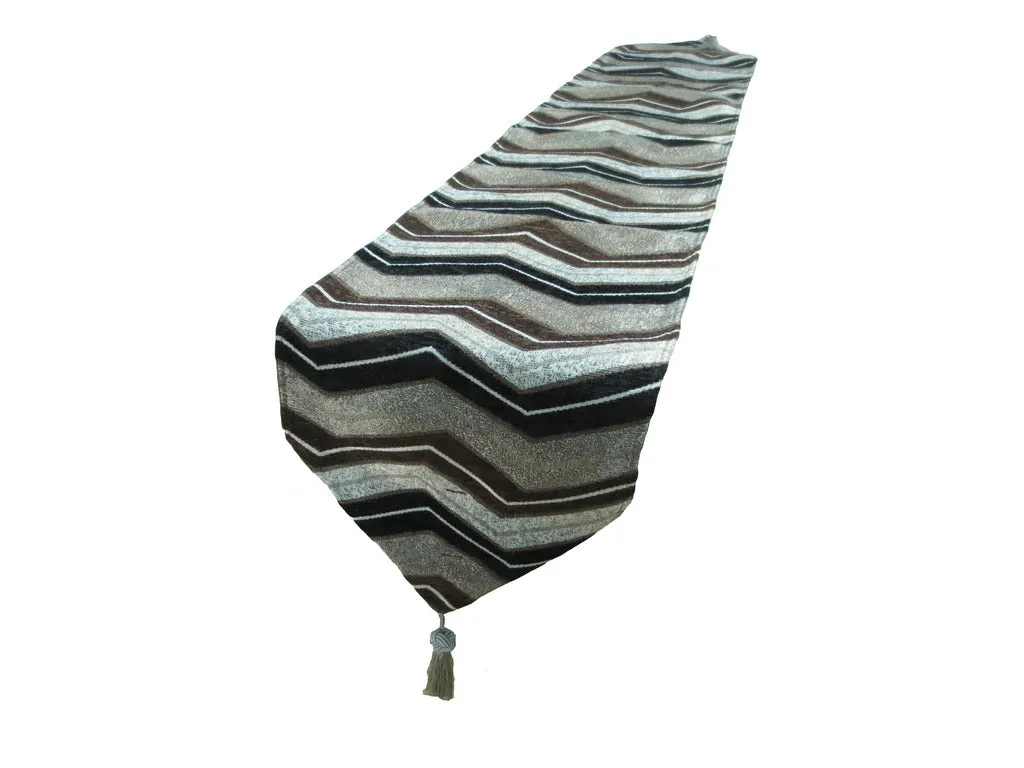 Luxurious Indiana Chenille Decorative Table Runner