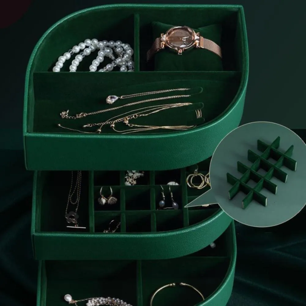 Luxurious Jewellery Box - Leaf Green