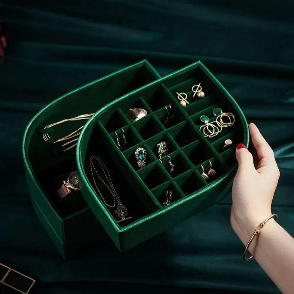 Luxurious Jewellery Box - Leaf Green