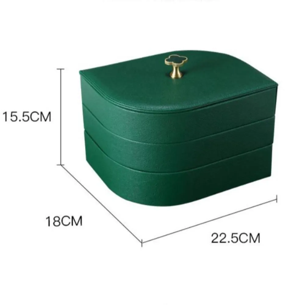 Luxurious Jewellery Box - Leaf Green