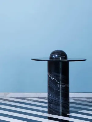 Luxurious Marble & Glass Side Table