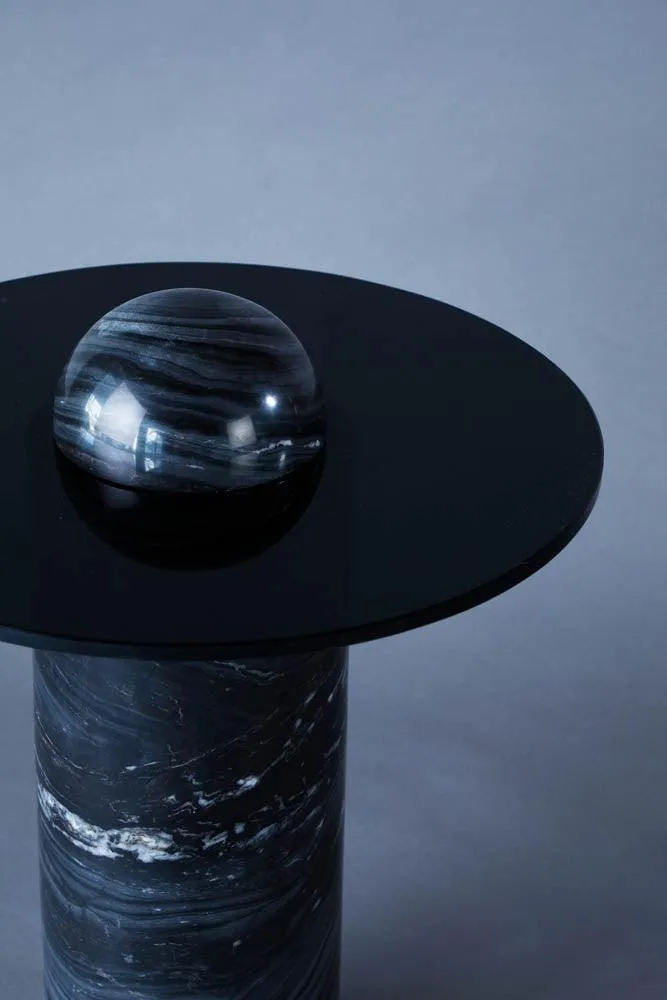Luxurious Marble & Glass Side Table