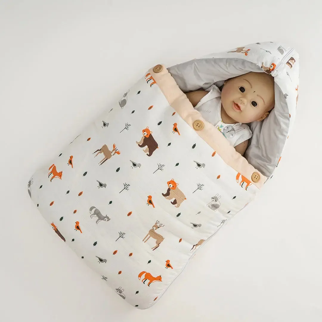 Luxurious Printed Baby Carry Bed - Elegant Design