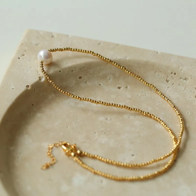 Luxurious Shiny Passepartout Freshwater Pearl Necklace