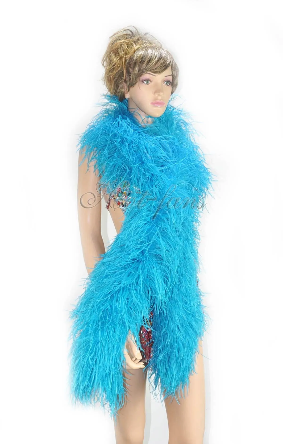 Luxurious Turquoise 12 Ply Ostrich Feather Boa