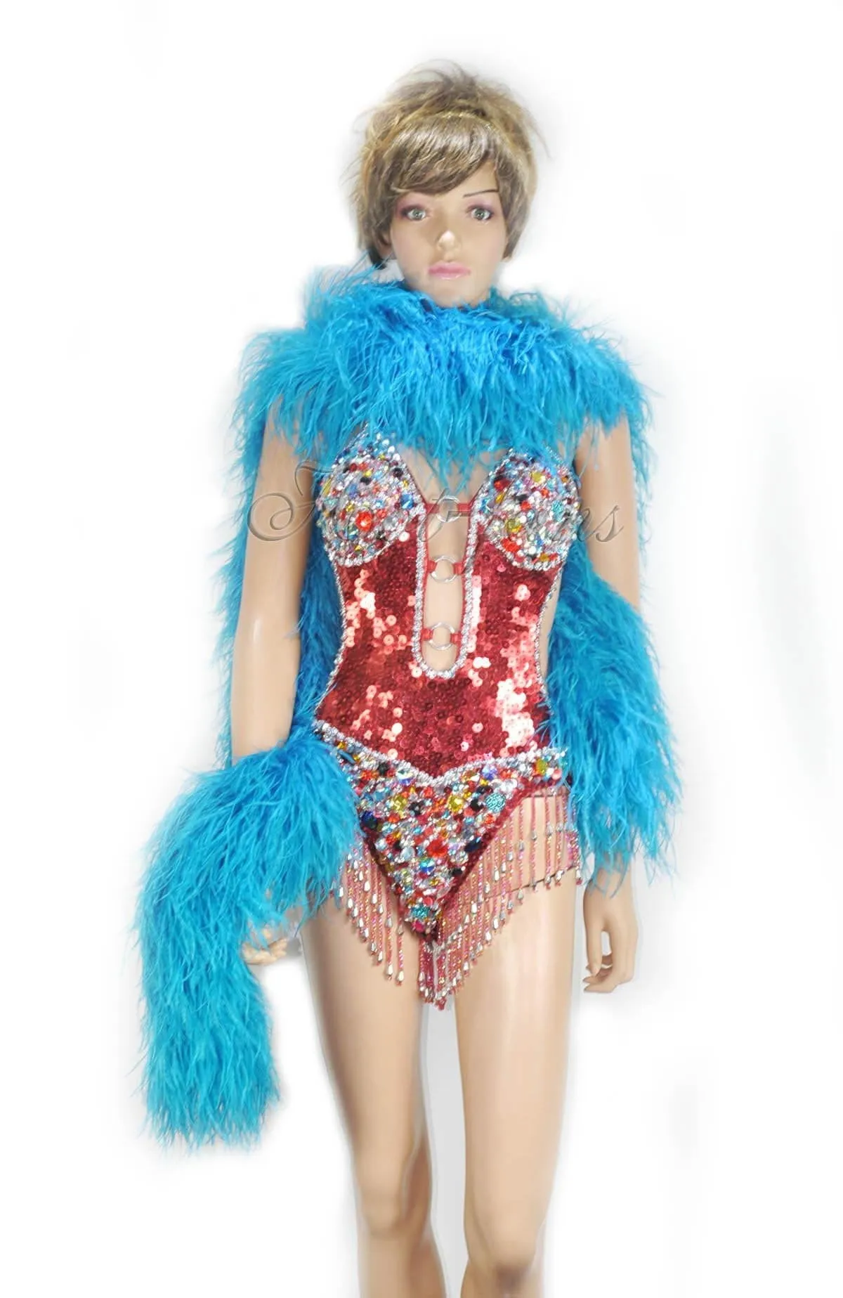 Luxurious Turquoise 12 Ply Ostrich Feather Boa