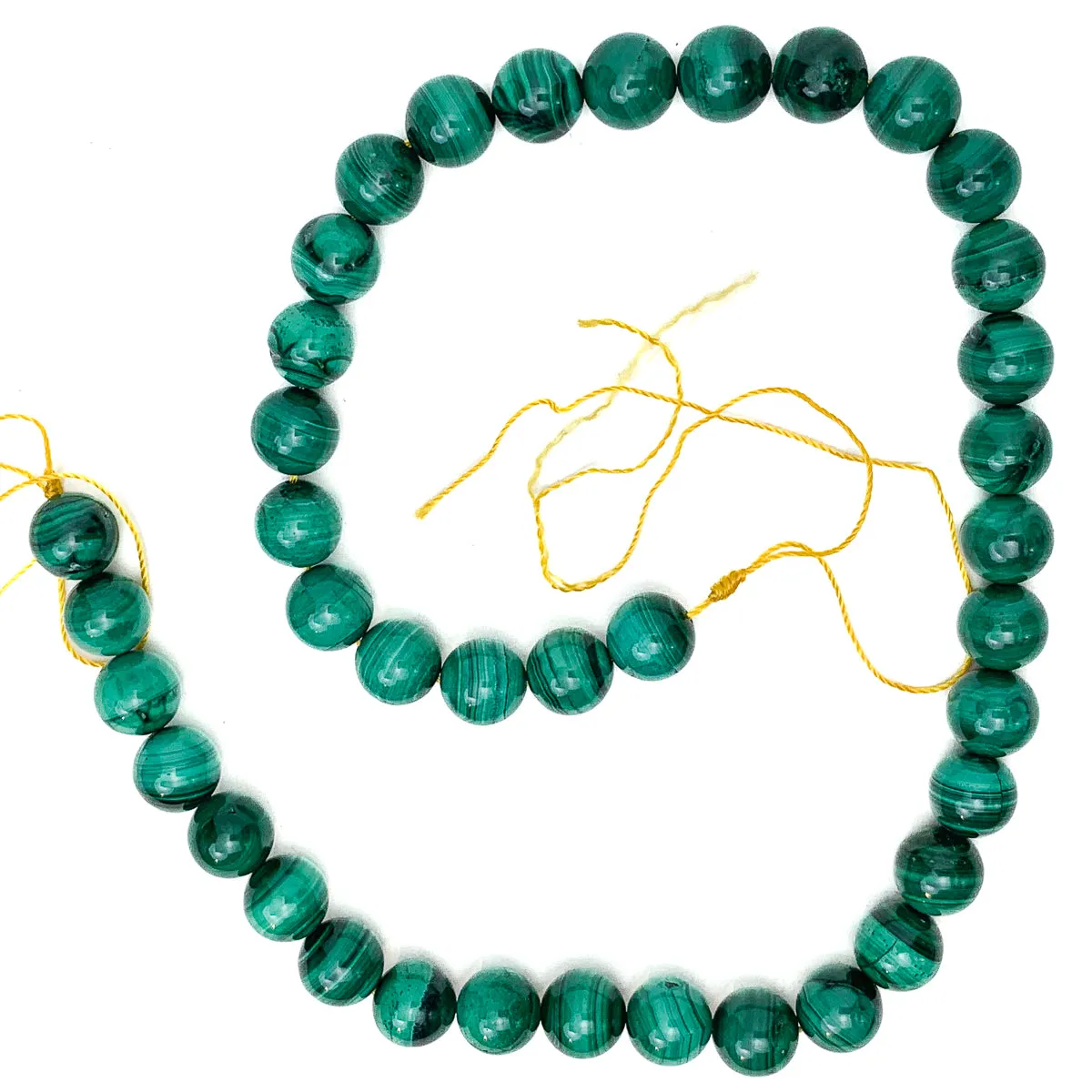 Malachite 10mm Smooth Rounds Bead Strand