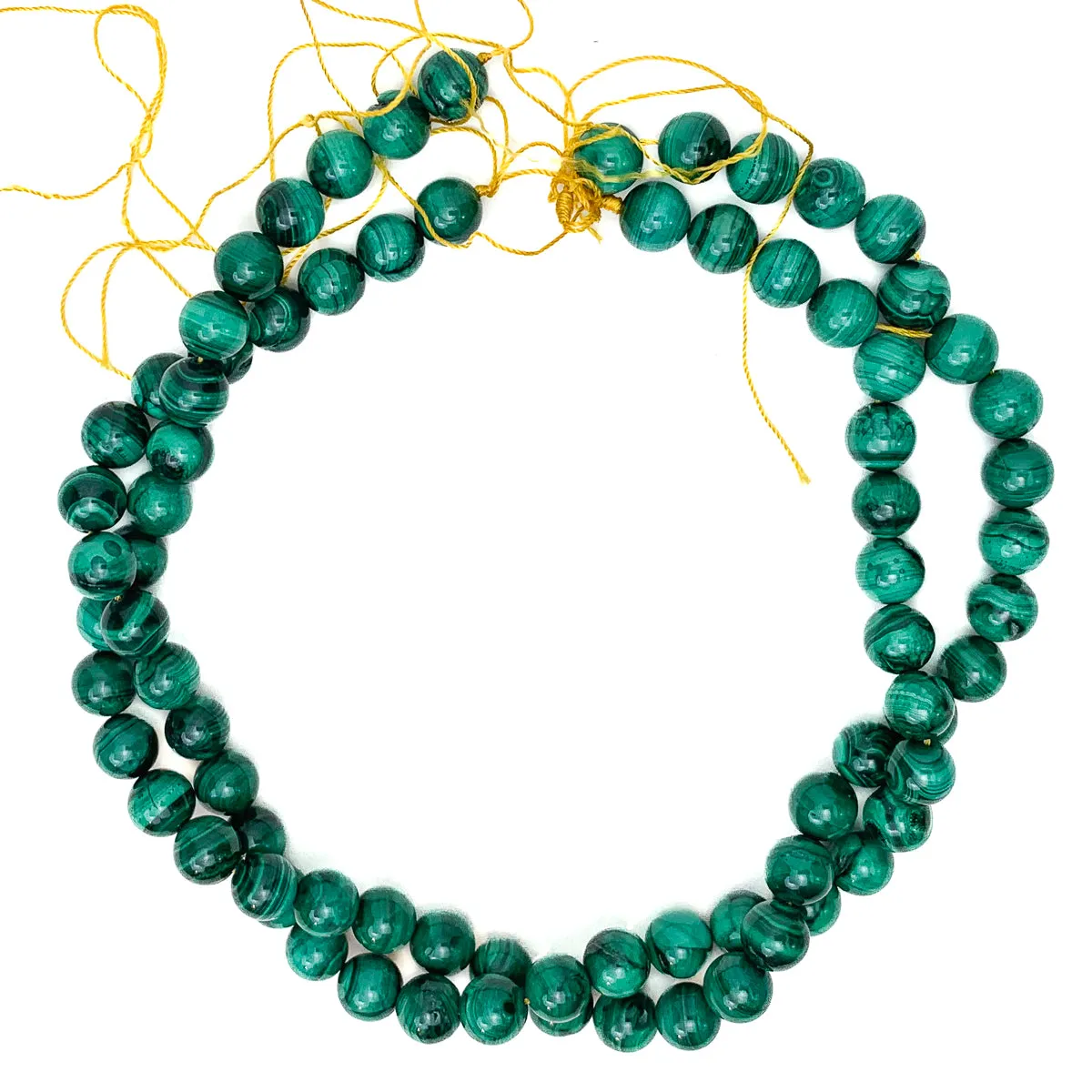 Malachite 10mm Smooth Rounds Bead Strand