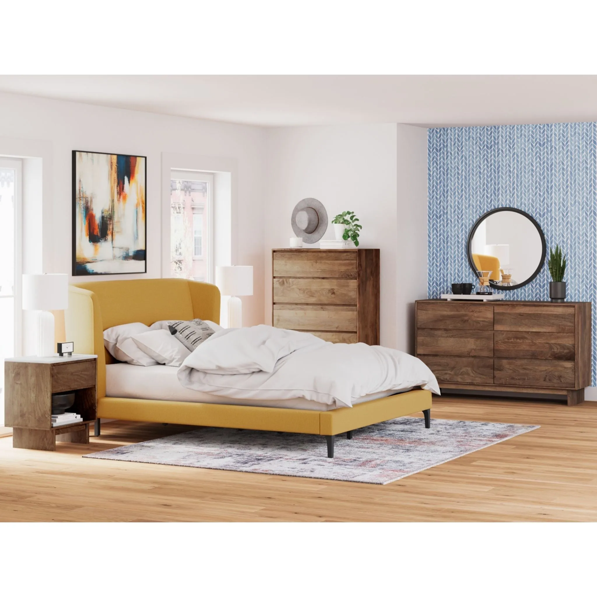 Maloken-Exclusive Upholstered Bed