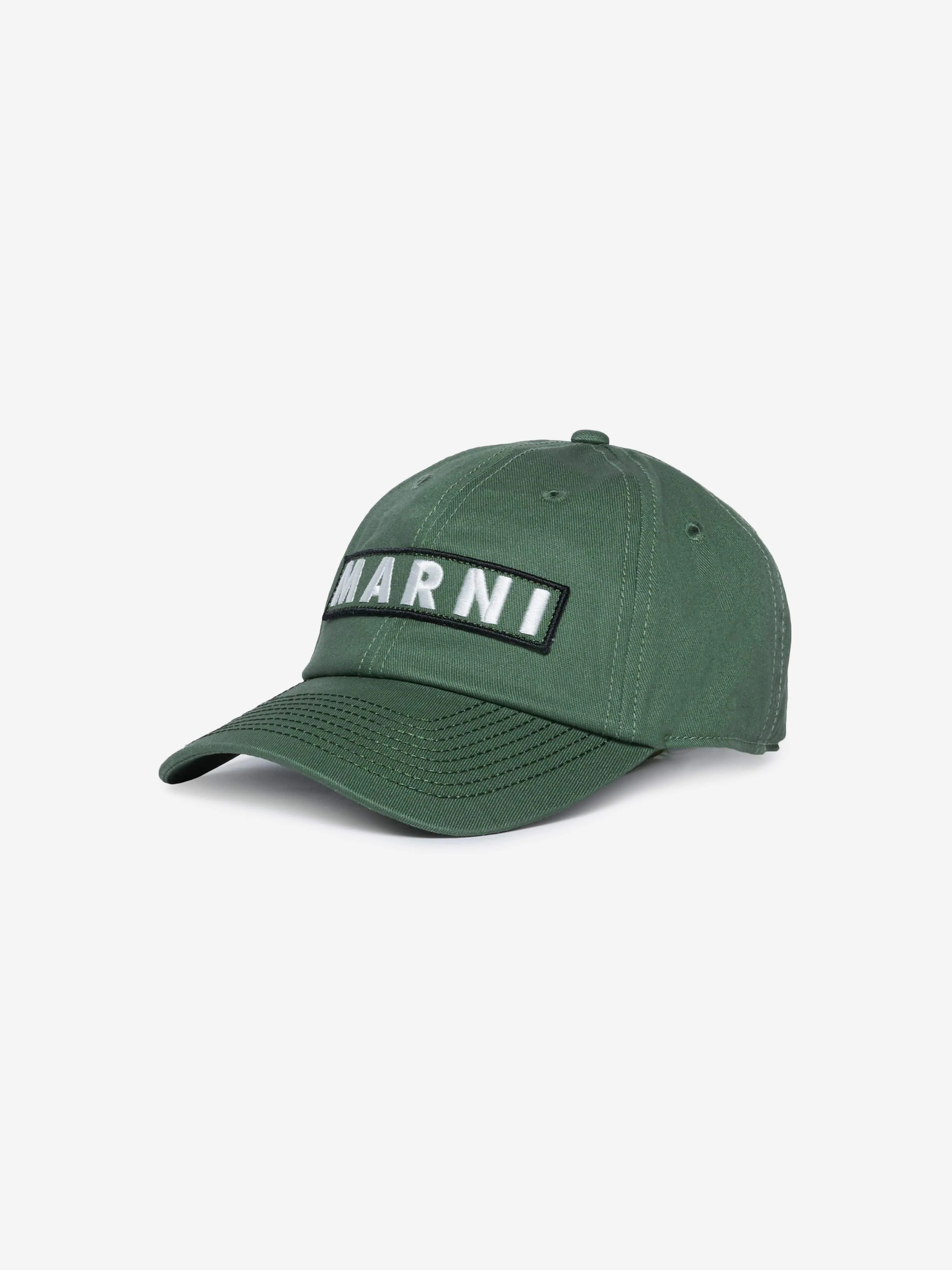 MARNI Kids Logo Cap in Green
